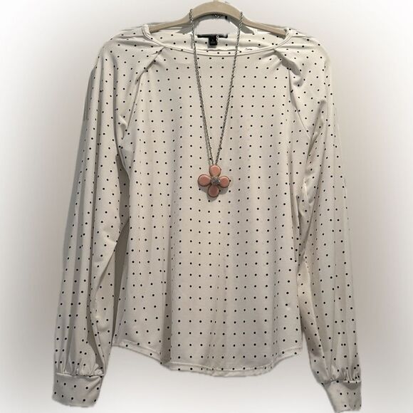 Timeless! Banana Republic black & white polka-dot top! - Picture 6 of 9